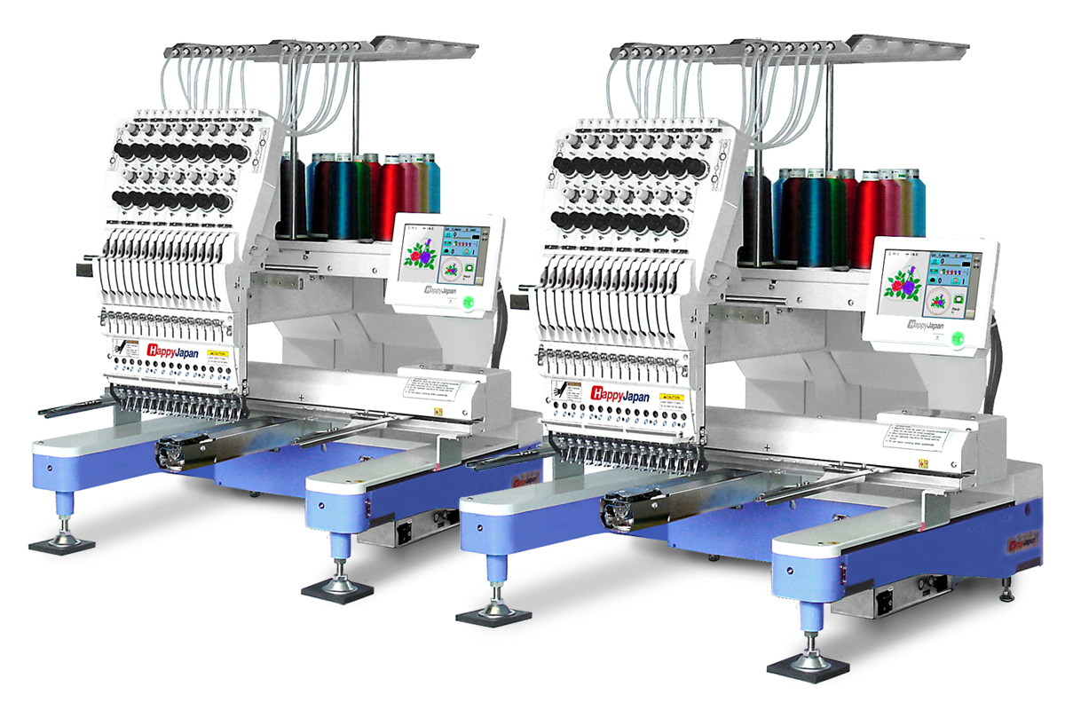 networked 15-needle HCD3e embroidery machines