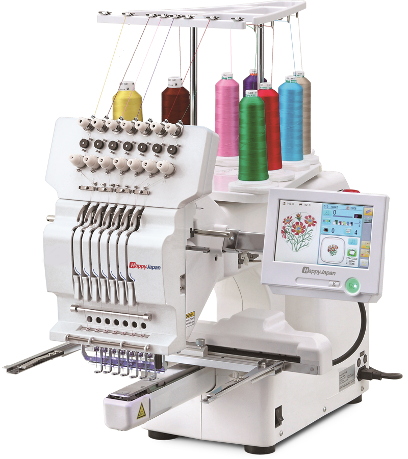 HappyJapan hch-701 7-needle embroidery machine
